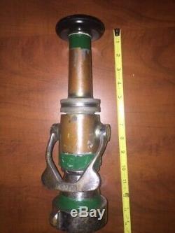 Vintage Brass Fire Nozzle Akron fire fighting equipment 13