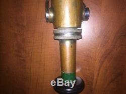 Vintage Brass Fire Nozzle Akron fire fighting equipment 13