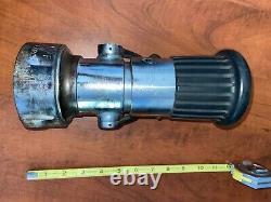 Vintage Brass Fire Nozzle Akron fire fighting equipment 9