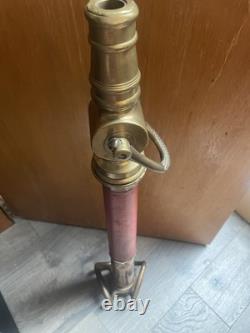 Vintage Brass Fire Playpipe WithNozzle 32 Eureka Fire Hose division