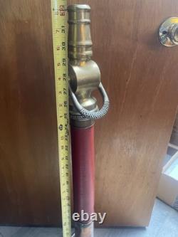 Vintage Brass Fire Playpipe WithNozzle 32 Eureka Fire Hose division