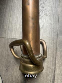 Vintage Brass Fire Playpipe WithNozzle 32 Eureka Fire Hose division