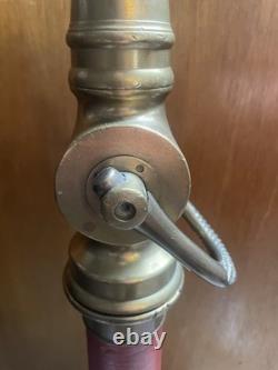 Vintage Brass Fire Playpipe WithNozzle 32 Eureka Fire Hose division