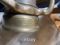 Vintage Brass Fire Playpipe WithNozzle 32 Eureka Fire Hose division