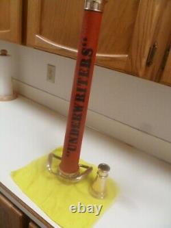 Vintage Brass Fire Playpipe WithNozzle Swivel Handle 30 ELKHART, Underwriters