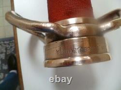 Vintage Brass Fire Playpipe WithNozzle Swivel Handle 30 ELKHART, Underwriters