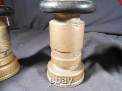 Vintage Brass Fire nozzle lot. Wooster hydrant splitter, Powhatan Nozzles. Nice