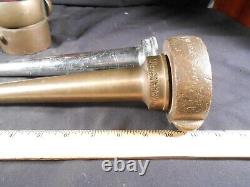 Vintage Brass Fire nozzle lot. Wooster hydrant splitter, Powhatan Nozzles. Nice