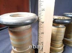 Vintage Brass Fire nozzle lot. Wooster hydrant splitter, Powhatan Nozzles. Nice