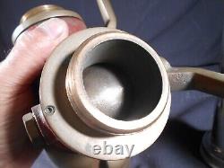 Vintage Brass Fire nozzle lot. Wooster hydrant splitter, Powhatan Nozzles. Nice
