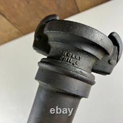 Vintage Brass Fireman Fire Hose Nozzle, J. H. Clay, Philadelphia Large 17