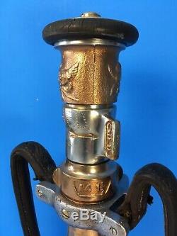 Vintage Brass Hyflo Play Pipe With Santa Rosa Fire Nozzle