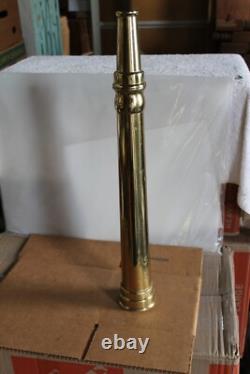 Vintage Brass PPC Fire Hose Nozzle 2 1/2 inch, 24 inches long