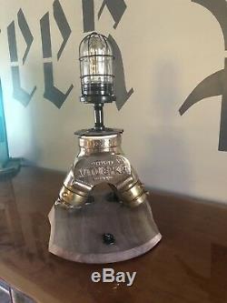 Vintage Brass Powhatan Fire Dept. Sprinkler Connection Light