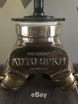 Vintage Brass Powhatan Fire Dept. Sprinkler Connection Light