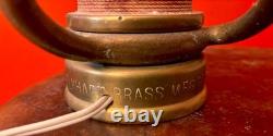 Vintage Brass Repurposed Fire Hose Nozzle Electric Lamp