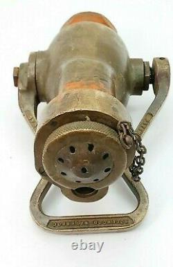 Vintage Brass Rockwood Sprinkler Co. Water Fog Nozzle / Fire Hose