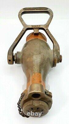 Vintage Brass Rockwood Sprinkler Co. Water Fog Nozzle / Fire Hose