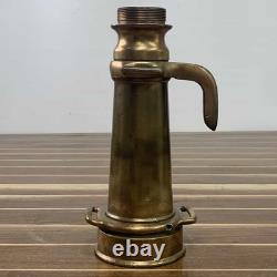 Vintage Brass Small Larkin Fire Hose Nozzle (M78)