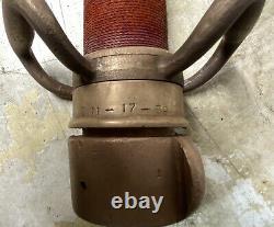 Vintage Brass W. D. Allen 30 Fire Hose Nozzle 11-17-59