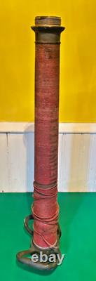 Vintage Brass Wrapped 26 Powhatan B & I Works Dual Handle Fire Hose Nozzle