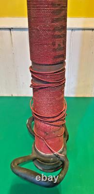 Vintage Brass Wrapped 26 Powhatan B & I Works Dual Handle Fire Hose Nozzle