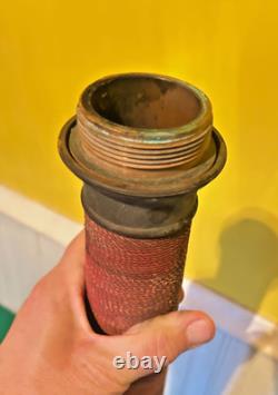 Vintage Brass Wrapped 26 Powhatan B & I Works Dual Handle Fire Hose Nozzle