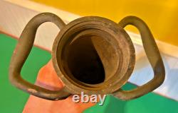 Vintage Brass Wrapped 26 Powhatan B & I Works Dual Handle Fire Hose Nozzle