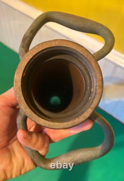 Vintage Brass Wrapped 26 Seco Detroit 1968 Dual Handle Fire Hose Nozzle