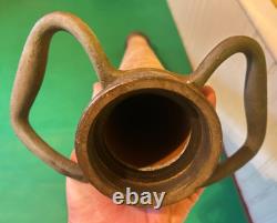 Vintage Brass Wrapped 26 Seco Detroit 1968 Dual Handle Fire Hose Nozzle