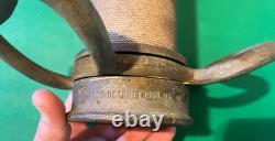 Vintage Brass Wrapped 26 Seco Detroit 1968 Dual Handle Fire Hose Nozzle