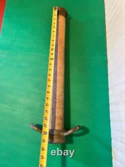 Vintage Brass Wrapped 26 Seco Detroit 1968 Dual Handle Fire Hose Nozzle