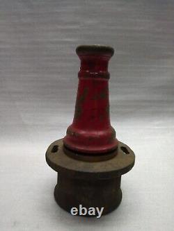 Vintage Bronze Fire Hose Nozzle with Bronze Fitting
