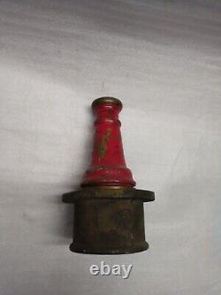 Vintage Bronze Fire Hose Nozzle with Bronze Fitting