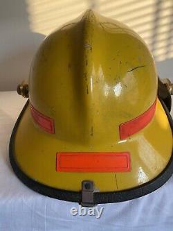 Vintage Cairns & Bros Fire Fighter Helmet Rescue N660C With Shield, Cloth Liner