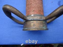 Vintage Cast Brass 26 Wrapped FIRE HOSE NOZZLE Powhatan 2.5 PLAYPIPE