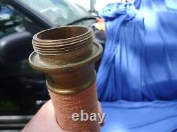 Vintage Cast Brass 26 Wrapped FIRE HOSE NOZZLE Powhatan 2.5 PLAYPIPE