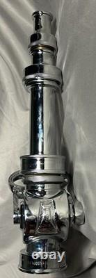 Vintage Chrome Plated Multi Tip Fire Nozzle by Wooster Brass SEE VIDEO