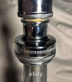 Vintage Chrome Plated Multi Tip Fire Nozzle by Wooster Brass SEE VIDEO