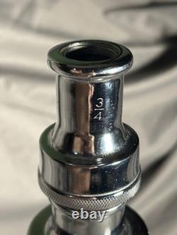 Vintage Chrome Plated Multi Tip Fire Nozzle by Wooster Brass SEE VIDEO