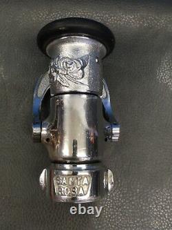 Vintage Chrome Santa Rosa B 4 11/2 In. Lever Shut Off Fire Nozzle