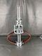 Vintage Chrome Seagrave 2 1/2 In. Play Pipe Fire Nozzle W Leather Hds, Akron