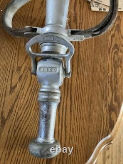 Vintage Colt Brass Fire Hose Nozzle 18 Tall Marked O. C. F. D Open Close Move Fire