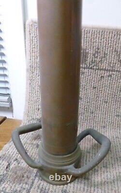 Vintage Copper 30 Boston Woven Hose Co. Fire Hose Nozzle