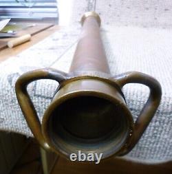 Vintage Copper 30 Boston Woven Hose Co. Fire Hose Nozzle