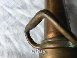 Vintage Copper and Brass Long Fire Fighting Hose Nozzle Tip Firefighter Tool