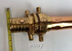 Vintage Copper and Brass WATSON & CRANE LTD MAKERS SYDNEY Fire Hose Nozzle