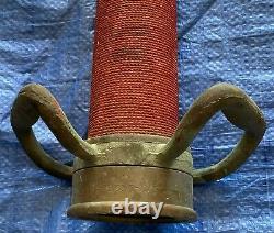 Vintage Covered Brass W. D. Allen Fire Hose Nozzle Chicago, Ill, USA 30 Long