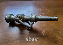 Vintage D. A. Woodhouse New York Bronze Brass Fire Hose Nozzle Shut-Off Handle 9