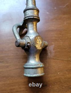 Vintage D. A. Woodhouse New York Bronze Brass Fire Hose Nozzle Shut-Off Handle 9